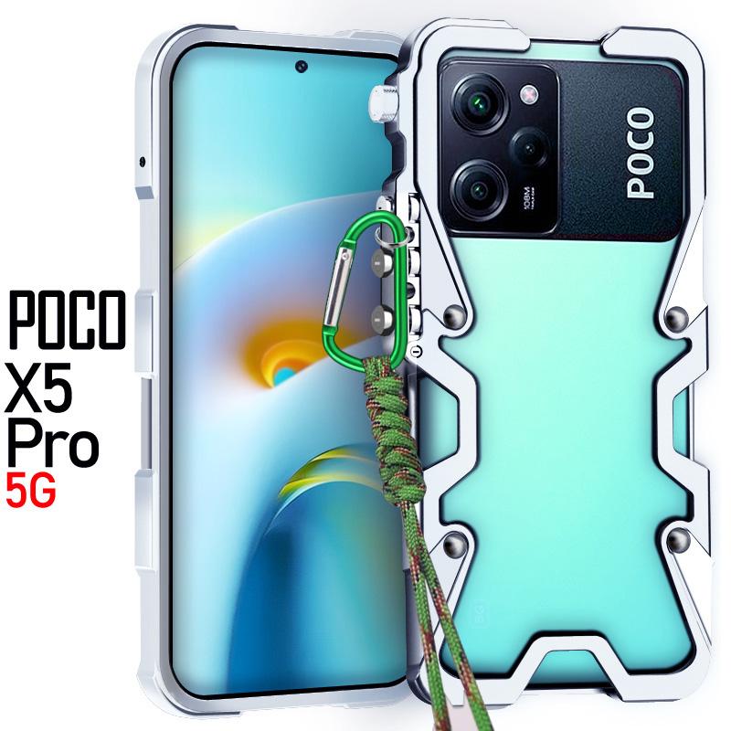 Luxury Sports Metal Aluminum Bumper Armor Case for Xiaomi Poco X7 X6 X5 F7 F6 F5 M6 Pro F7 Pro Ultra X6 Neo Shockproof Back Case
