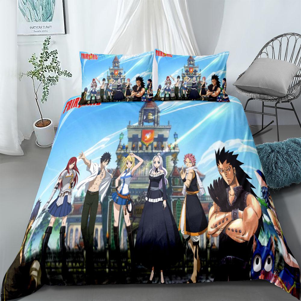 

Аніме Хвіст Феї Дитячий Постільний Комплект Королівський Королівський Двоспальний Повний Двоспальний Односпальний Розмір їжак Комплект Постільної Білизни 265x228cm