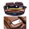 LAOSHIZI Brand Man Messenger Bag Genuine Leather Crossbody Bag Fashion Male Travel Tote Bag Shoulder Bag
