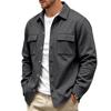 Men S Long Sleeve Knit Button Pocket Casual Jacket