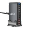 800W Gallium Nitride Desktop Charger – 10-Port Australian Standard PD Fast Charger with 765W Multifunctional Output.