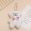 Cute Cartoon Bowtie Puppy Plush Keychain Couple Backpack Pendant Doll Creative Small Gift