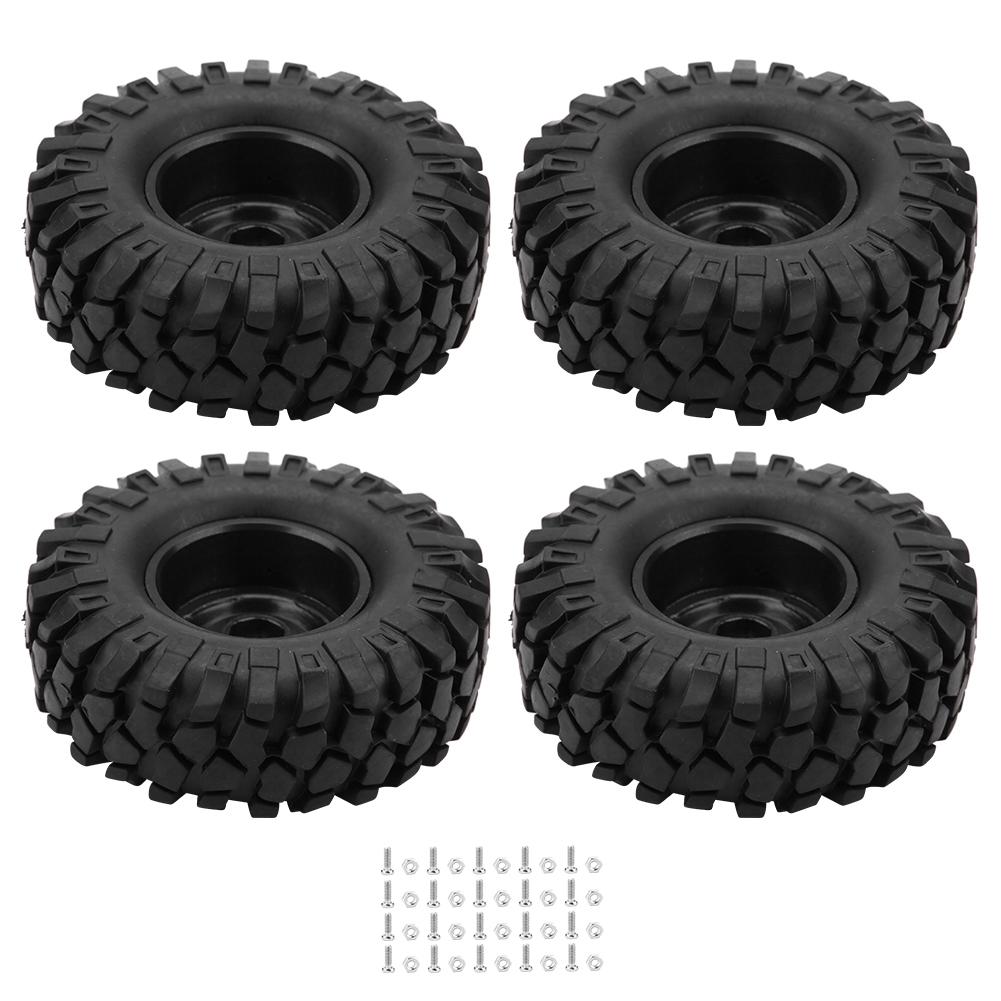4Pcs Wheel Tyres Rubber Tires With Hubs for 1 10 Scale RC Crawler Off road Truck Car