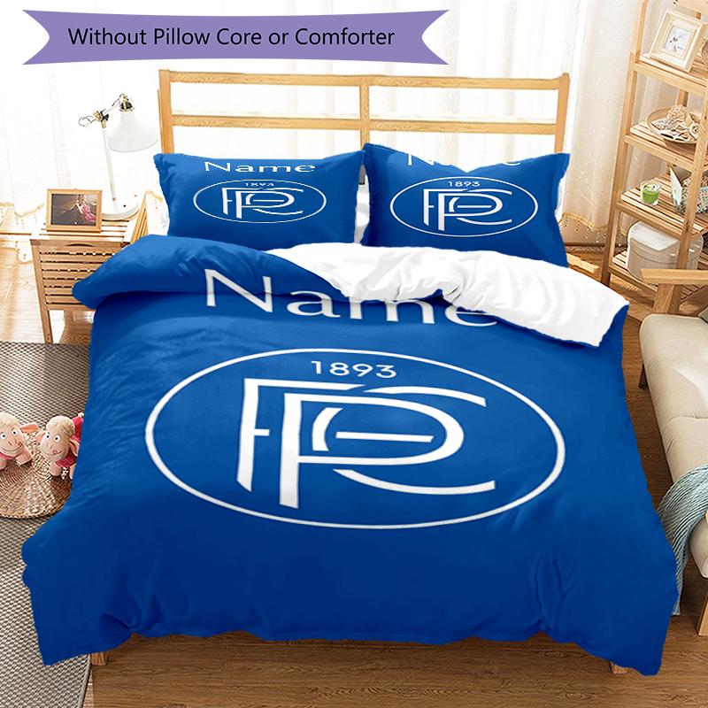 3Pcs Custom Name Fc Porto Bedding Set Duvet Cover Closure Includes 1Duvet Cover 2Pillowcases Soft And Comfortable For All Seasons