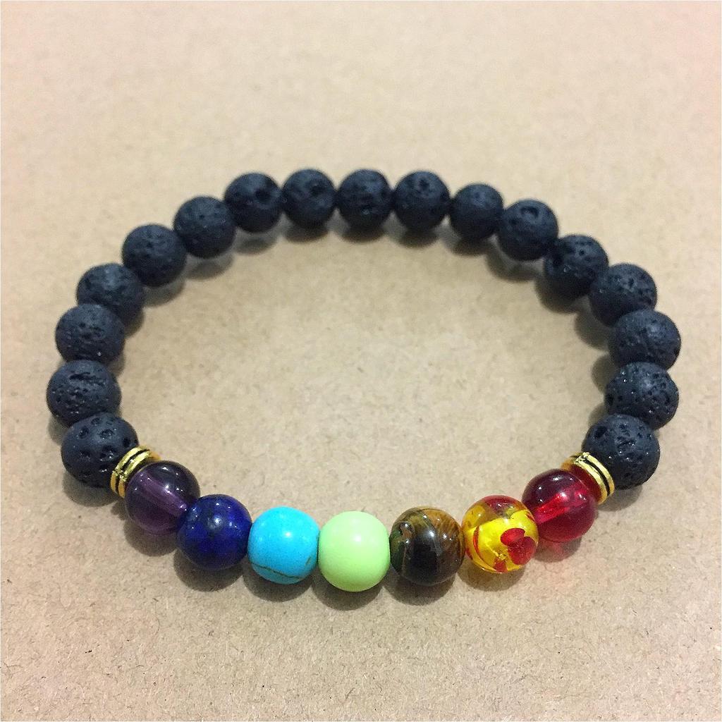 Galaxy Solar System Bracelet: Natural Stone Beads with Eight Planet Charms for Women