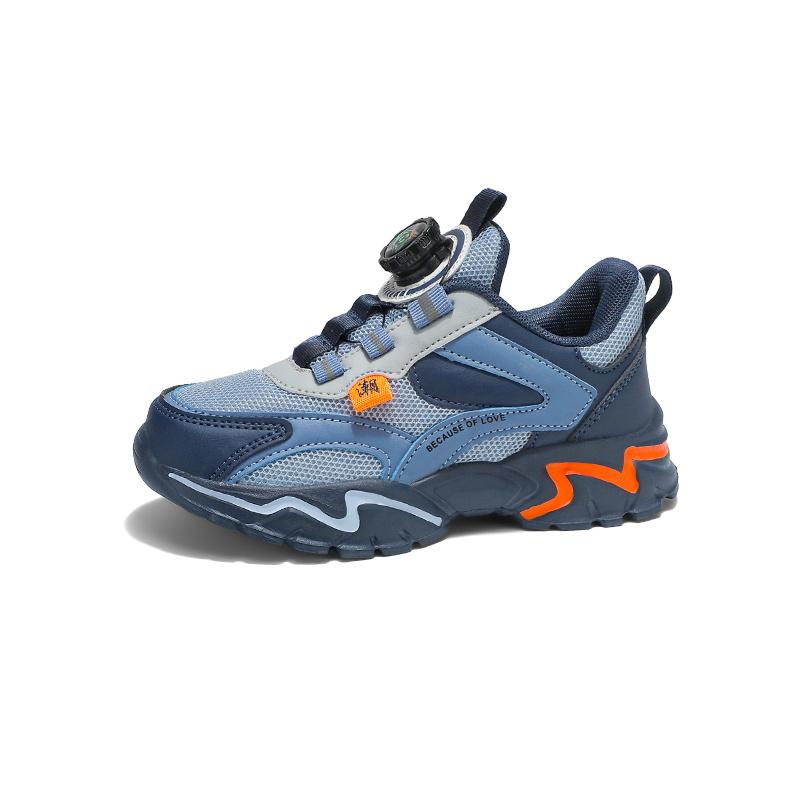 

2024 Spring Autumn Kids Shoes Boys Sneakers Breathable Mesh PU Leather Sports Running Children Sneakers For Girls Casual Shoes 40 небесно-голубой