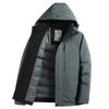 Men's Winter Hooded White Duck Down Thickened Middle-aged and Elderly Business Dad Winter Coat