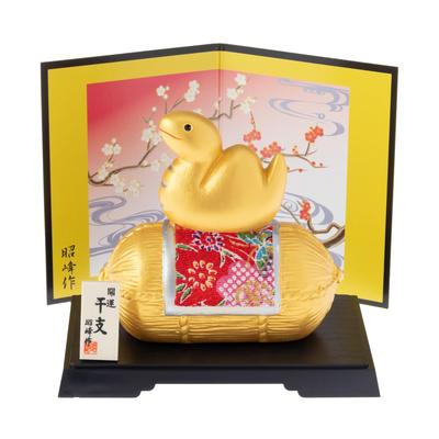 Seto Togeisha 2025 Zodiac Figurine Compact Snake Snake New Year Decoration Good Luck Chirimen Fukumi Medium Shohogama 116