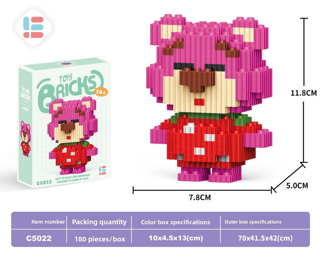 Bag Lotso Crossbody Cartoon Building Blocks Set Toy For Kids Play Educational