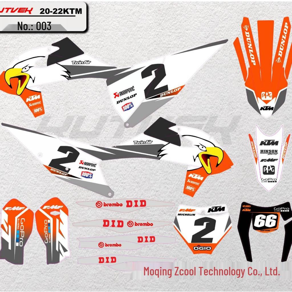 Kompatibilis matricák 19-22 KTM SX250F EXC, Kaixi Hengjian, Bosuer X6, Mingfu terepmotorokhoz