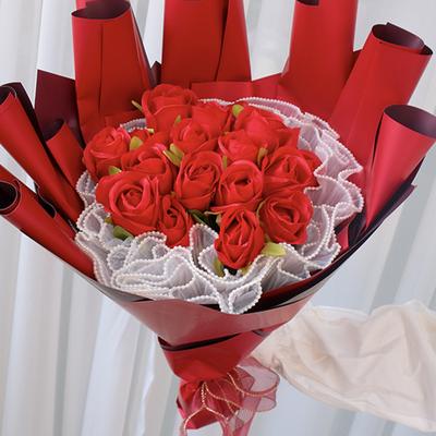 28cmx4.5M Blumeneinwickelpapier Wellengarn Florist Bouquet Verpackung Spitze Netz Florist Bouquet Geschenkverpackungszubehör