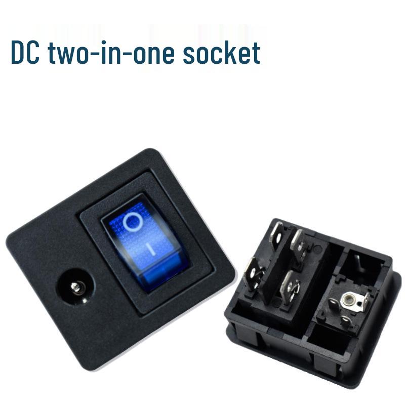 DC Dual Power Socket 5521/5525 with Switch, CE Certified