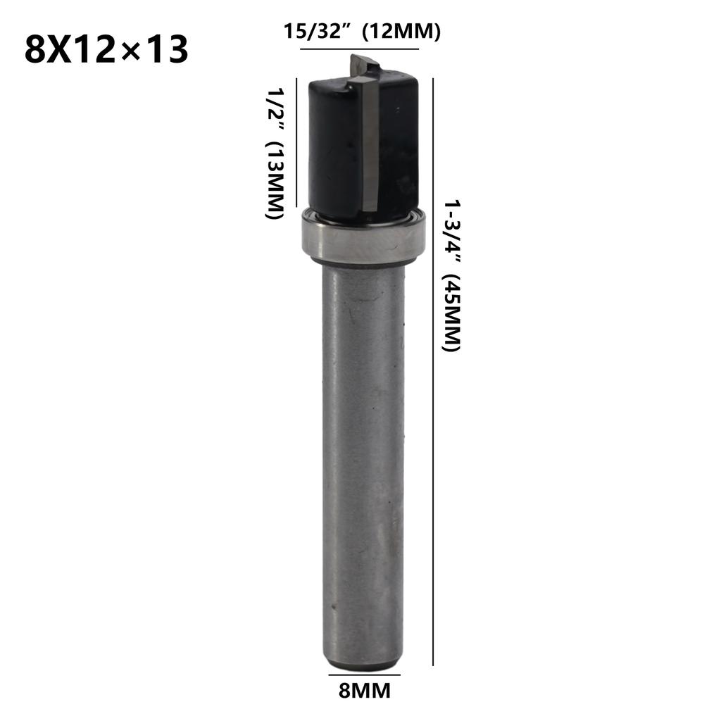 1pc 8mm Shank Flush Trim Router Bit Pattern Bit Top Bottom Bearing Blade Template Wood Milling Cutter Carpenter