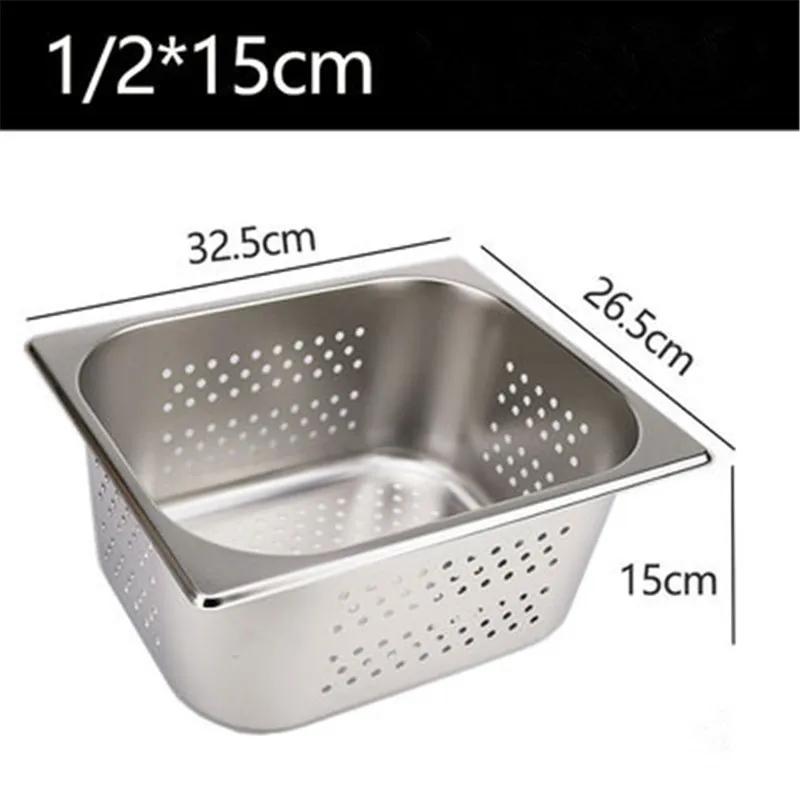 Heavy Duty Mirco-perforated Colander Stainless Steel Rectangle Strainer Fine Mesh Colander Kitchen Durable Strainer Rinse Drain