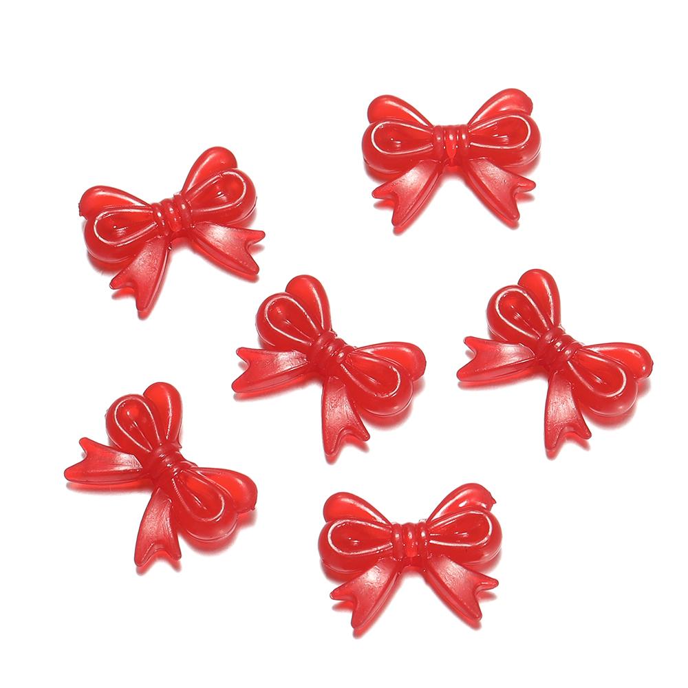 30Pcs/Lot 14x18mm Bowknot Transparent Bow Spacer Beads Earrings Making Charm Pendants for Necklace Jewelry Making Accessories