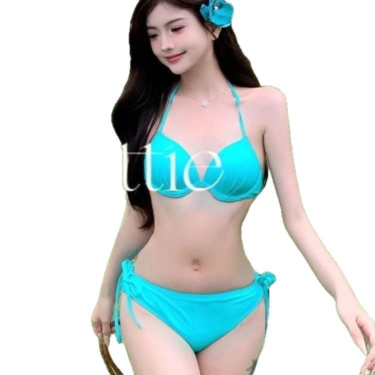 1Set Women's bathing suit set in three-piece dress style bikini vacation swimsuit