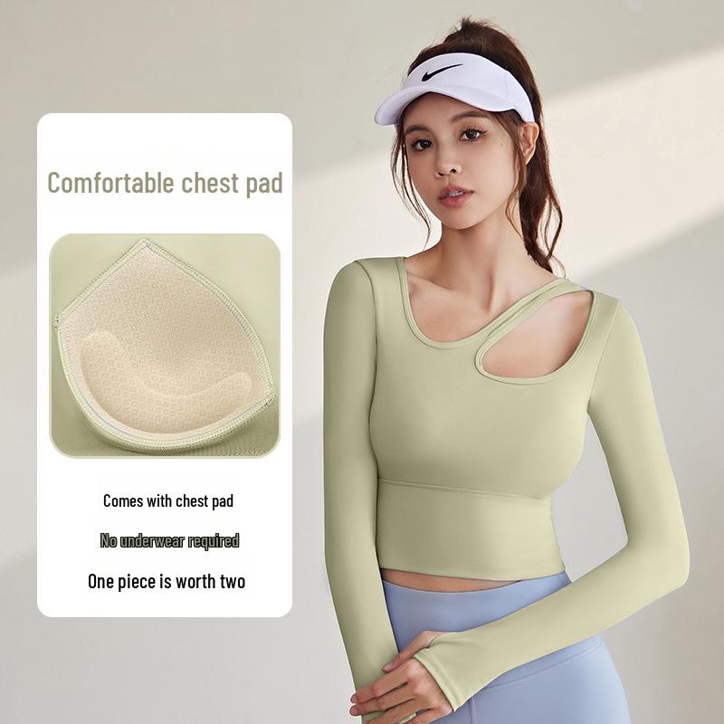 

«Juyitang бесшовный топ для йоги с длинными рукавами из дышащего материала» XL