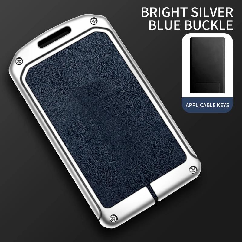 Zinc Alloy For Hongqi Hs5 Hs7 H9 Car Key Case Card Cover Magnetic Metal Protector Shell Keychain Keyless Auto Accessories