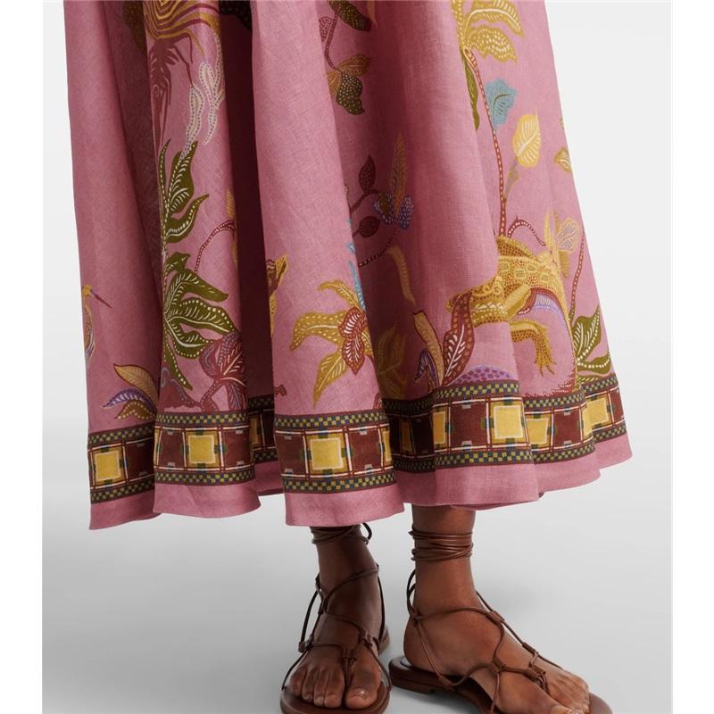 Rochie Maxi cu Bretele Legate la Umeri pentru Femei, Imprimeu Floral, Talie Empire, Rochie de Soare pentru Vacanță de Vară pe Plajă