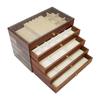 Jewelry Storage Box Minimalist Wood   Lining Large Capacity Jewelry   Box for Rings Necklaces Earrings