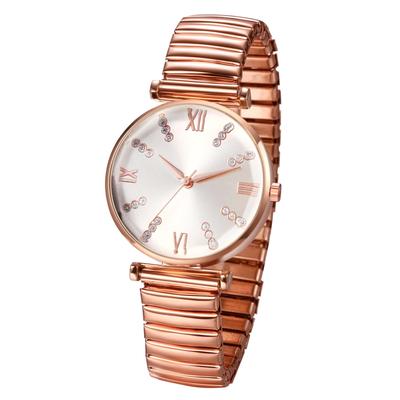 Watch Cute Rose Gold Popular Stylish Free Size Stainless Steel Strap Analog Display Watch Fashion Accessories Birthday Anniversary Christmas Day