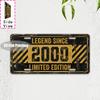 Vintage City Location Number Print License Plate Metal Tin Sign Retro Wall Decor For Bar Cafe Home Garden