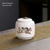 Small Ceramic Tea Caddy: Moisture-Proof, Sealed White Porcelain Jar