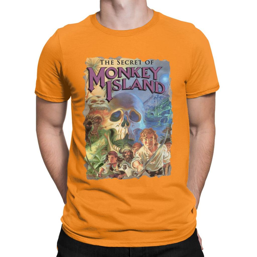Creative The Secret Of Monkey Island T-Shirt Men Crew Neck 100% Cotton T Shirts Short Sleeve Tees 6XL Clothes