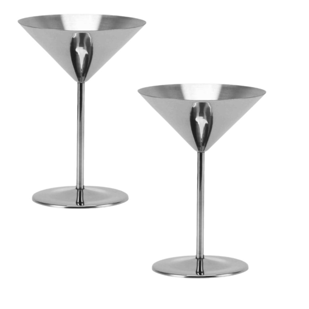 2pcs Shatterproof Stainless Steel Wine Glass Stainless Steel Champagne Goblet Home Party