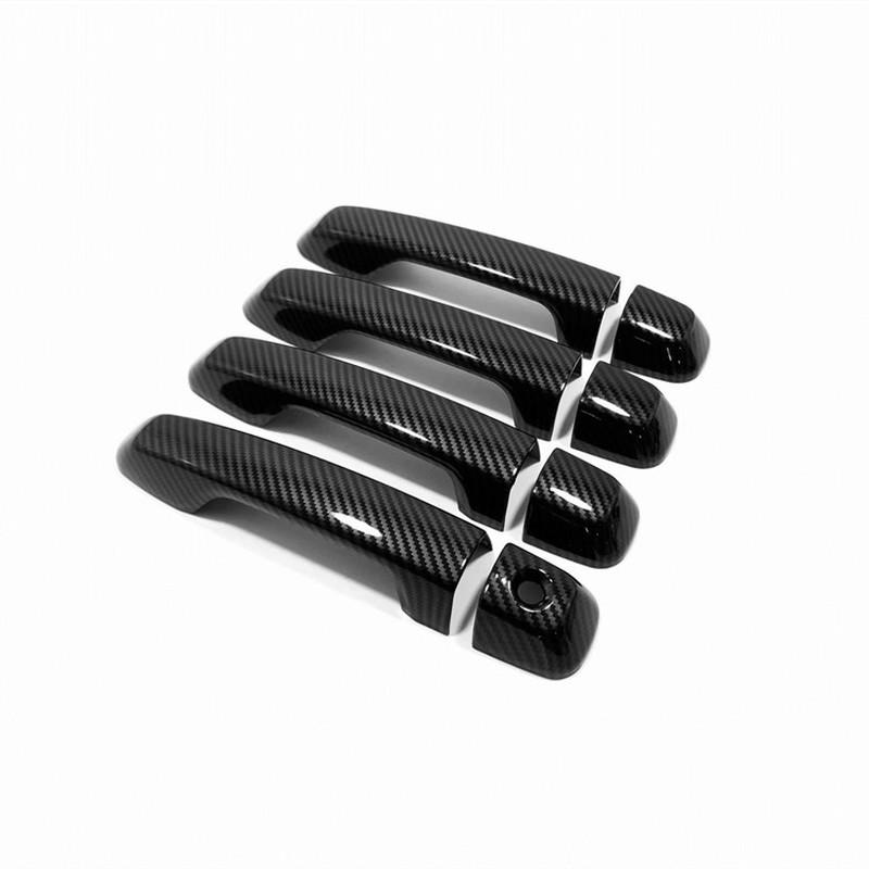 For Toyota Land Cruiser Prado 150 J150 LC150 LC200 2010 -   Carbon Fiber Door Handle Cover Trim Car Styling