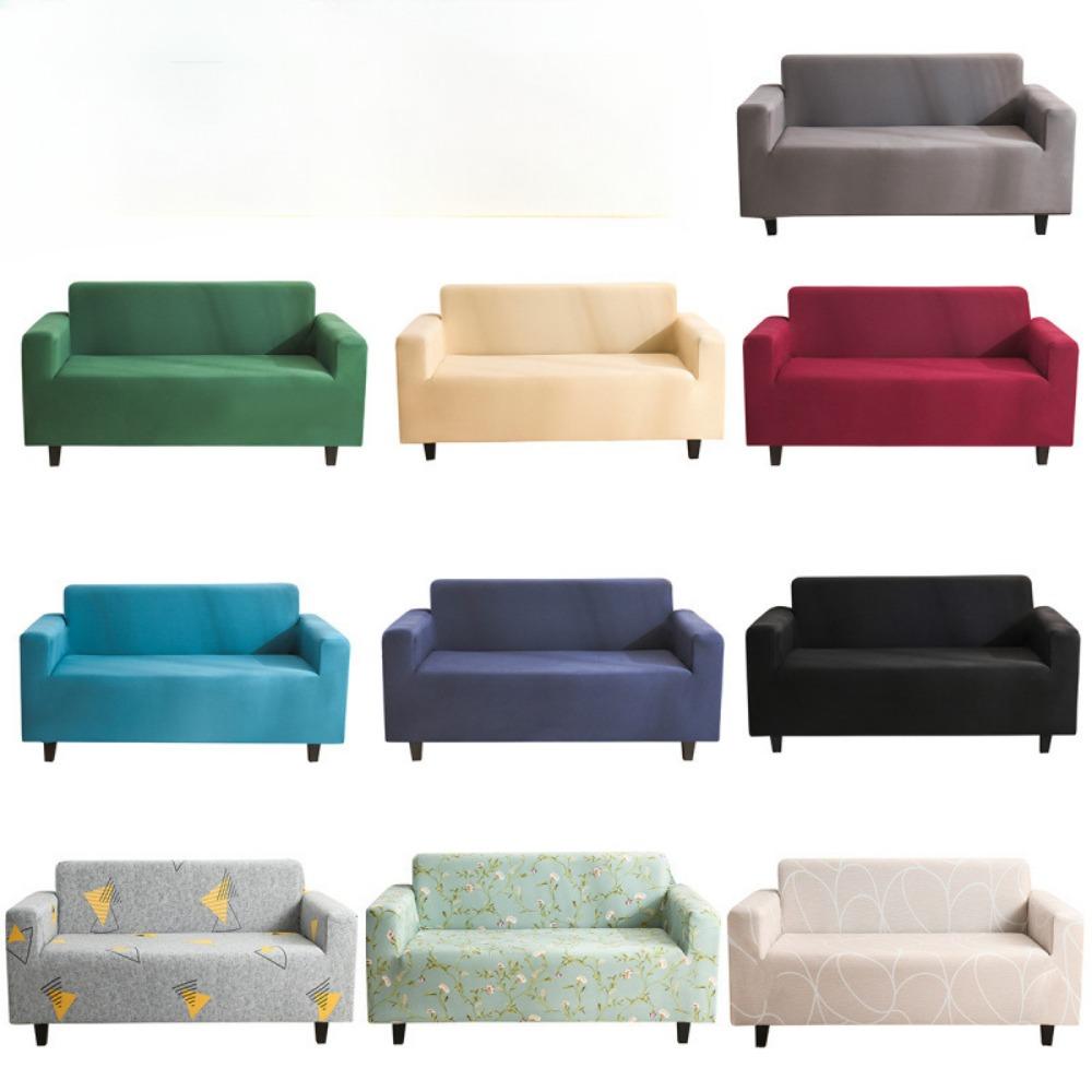 Elastic Sofa Cover Slip Proof Simple Solid Color Cushion Protector Modern Minimalist Luxury Home Decor