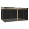 Vidaxl Altanka Ze Ścianami Z Siatki, Kolor Taupe, 4X3 M, Stal