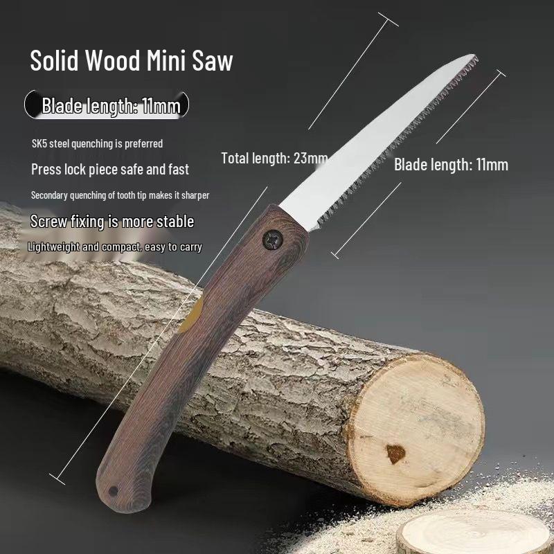 Mini Folding Hand Saw with Fine Teeth for Woodworking, Bonsai, and Outdoor Use
