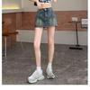 Women Summer High Waist Sexy A Line Denim Shorts Stretchy Comfortable Fashion Trendy