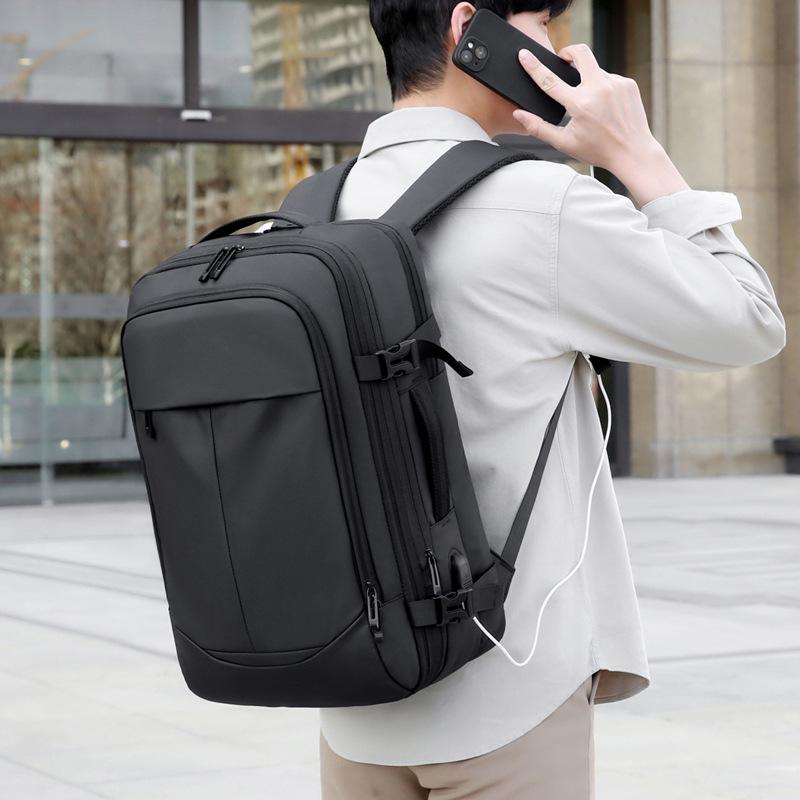 Men's Waterproof Business Backpack with Large Storage for Commuting, Travel, and Laptop.