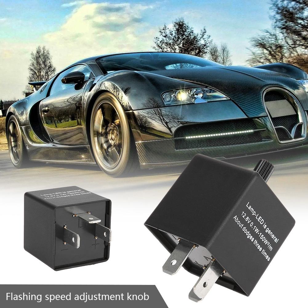 CF14KT 3 Pin 12V Car Adjustable Flasher Relay for LED Turn Signal Light