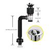 Pop-Up Basin Waste Drainer Universal Washbasin Drainer with Flexible Drain Down Hose & Pop-Up Filter Sink Plug Durable