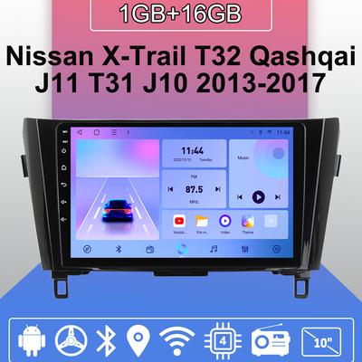 Radio de Coche Android Auto Carplay Para Nissan X-Trail T32 Qashqai 2013-2017 Reproductor Multimedia Unidad Principal Estéreo Navegación GPS BT WIFI 1+16GB