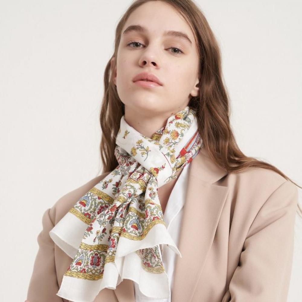 Bb De Soli De Byzantine Cotton Scarf yellow