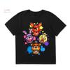 Camiseta infantil unissex FNAF At Freddys meninos meninas Casual Gola O Manga Curta Caimento Elástico Perfeita para Crianças Uso Diário
