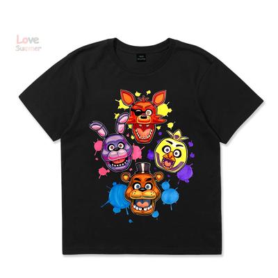 Barn T-shirt unisex FNAF At Freddys pojkar flickor Vardaglig Rundhalsad Kortärmad Elastisk Passform Perfekt för Barn Dagligt Slitage