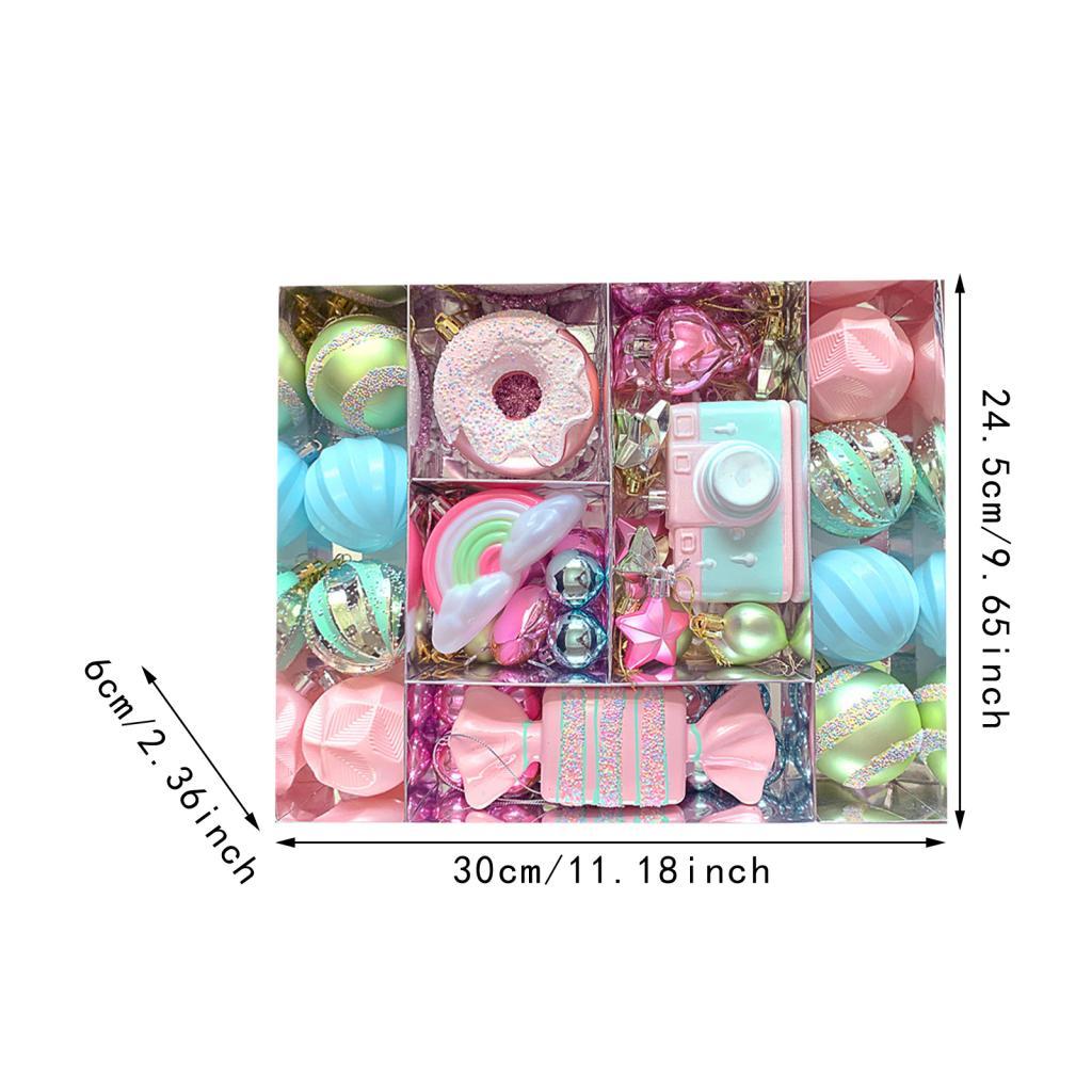 Christmas Baubles Hanging Pendants Set Assorted for Table Centerpieces