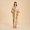 Womens Satin Chiffon Robe Luxury V-Neck Loungewear Sleepwear Casual