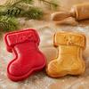 Festive Pattern Embosser Christmas Mini Pie Mold, Plastic Hand Press Kitchen Gadget for Cookies Durable Decorative Bakeware Pastries And Fondant Tool