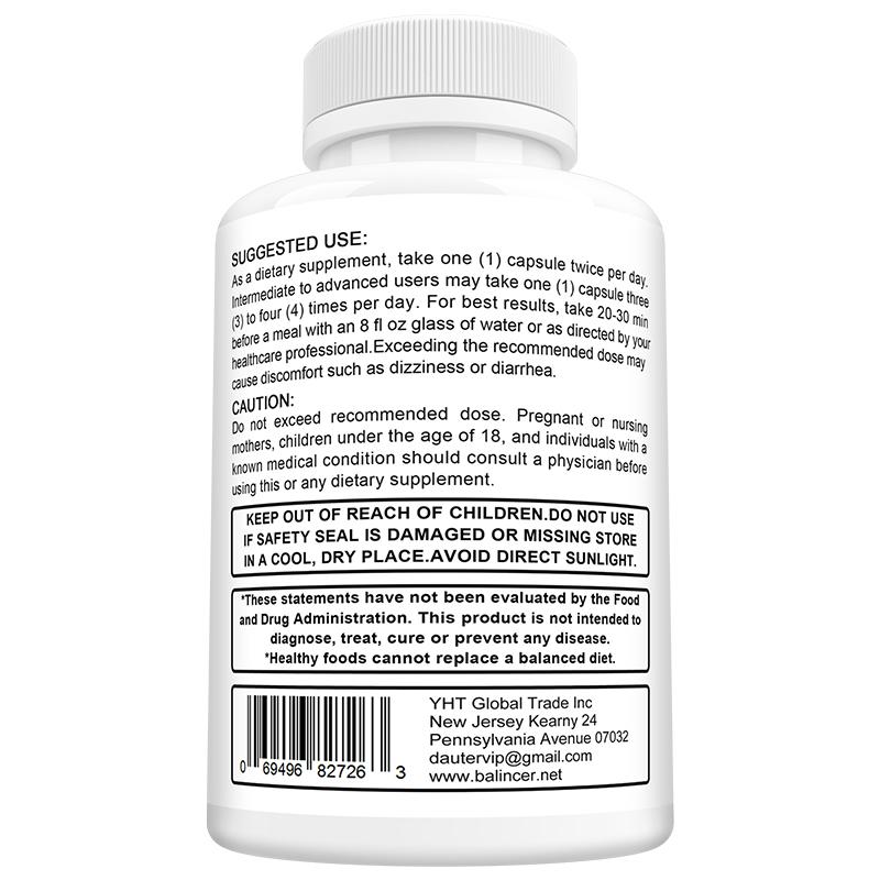 Balincer Lung Support Dietary Supplement with Vitamin K2, Bromelain, Quercetin, 120 Capsules