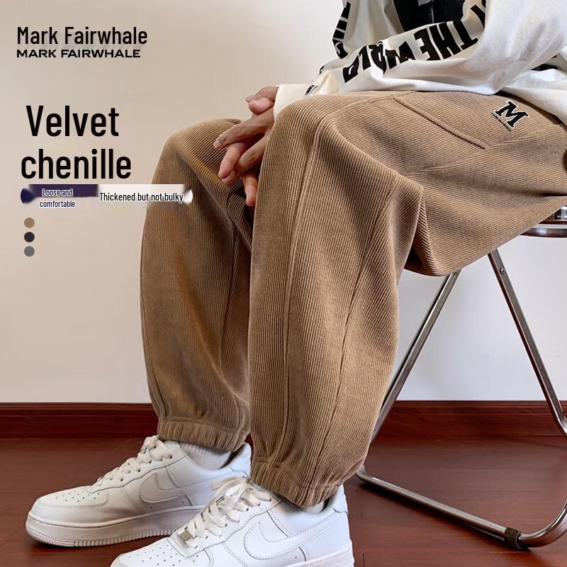 

Mark Fairwhale Men s Winter Fleece-Lined Corduroy Jogger Pants M