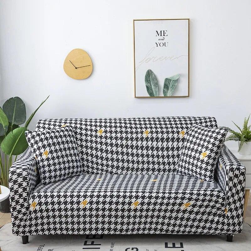 Bedruckter, elastischer Sofabezug, Stretch-Sofabezug, komplett umwickelt, für Ecksofas, Einzel-/Zwei-/Drei-/Viersitzer