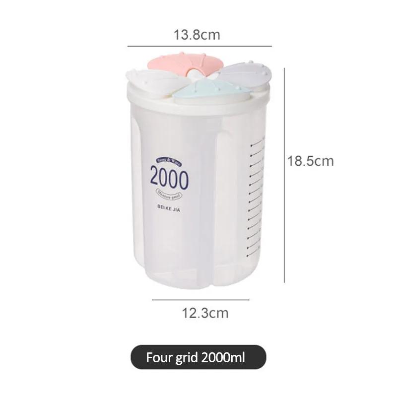 Zásobník na obilí Průhledné utěsněné dózy odolné proti vlhkosti Organizér na skladování potravin Organizér na skladování potravin Zásobník na potraviny Creative Zásobník na rýži