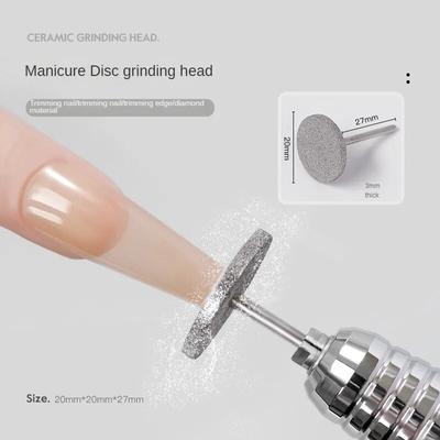 Nail Diamond Metal Drill Bits Disc Bit for Dead Skin Callus Electric Foot File Callus Remover Shaft for Nail Salon Grinding Head
