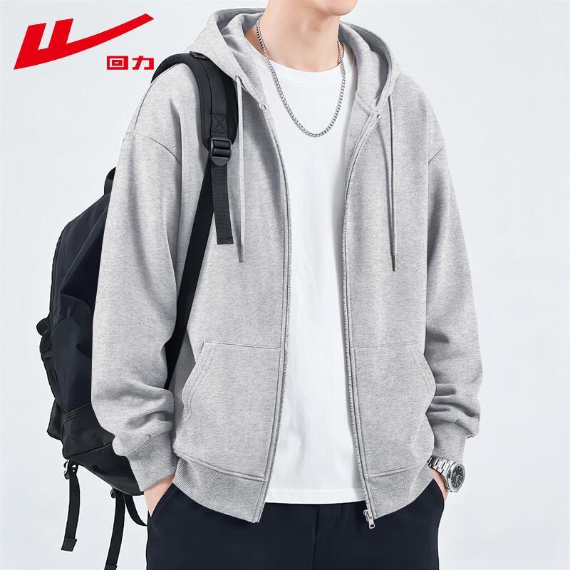 Warrior Men's Casual Zip-Up Hooded Sweatshirt